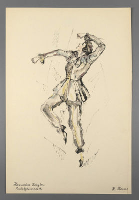 [Балет] Десять танцев Ханнелор Циглер в акварелях Генриха Хойзера. Папка с репродукциями. 