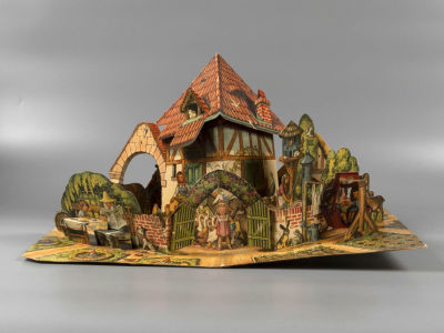 [Книжка-панорама] [На англ. яз. На ферме. Художник В. Кубашта]. On the farm. Bilder von V. 