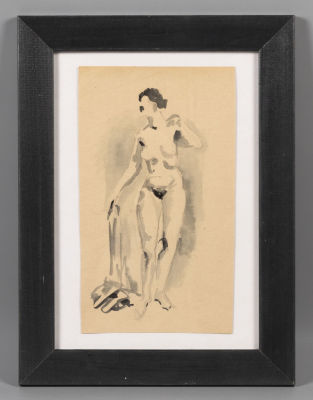 [Из коллекции И. Г. Мямлина] Лебедев В. В. [приписывается] Ню. Конец 1920-х гг. Бумага, тушь 