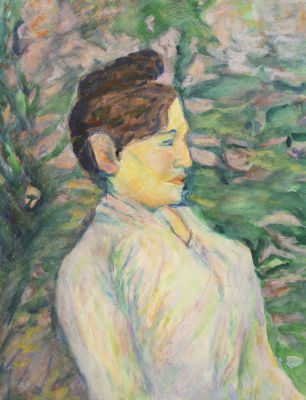 Ротач А. Л. Копия женского портрета А. Тулуз-Лотрека. 1930-е гг. Бумага, см. техника. Размер 