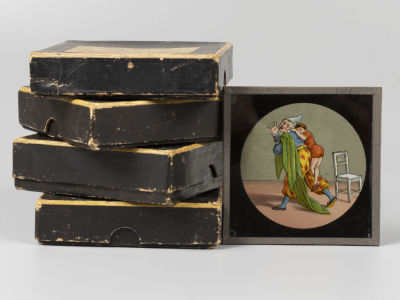 Юмор. Наборы цветных диапозитивов. 4 шт. по 4 пластины в каждом. Лондон, нач. ХХ в. Родная 