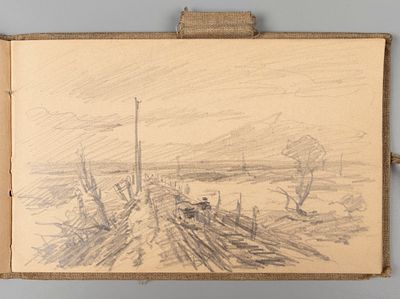 [Из семьи художника Н. Н. Дубовского] Дубовской Н. Н. Блокнот с набросками. 1900-е гг. 29 л. 