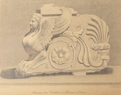 [Из архива семьи Твелькмейер] Твелькмейер А. А. Фрагмент канделябра из Музея Ватикана. 1864. 