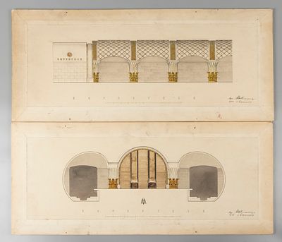 [Из архива семьи Твелькмейер] Твелькмейер В. Ф. и Л. Б. Проект станции метро "Витебская". 2 л. 
