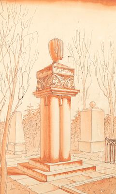 [Из архива семьи Твелькмейер] Твелькмейер В. Ф. Проект надгробия архитектора И. А. Фомина. 