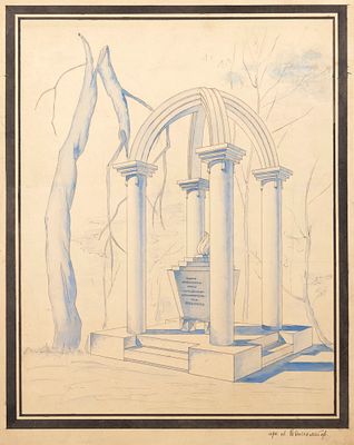 [Из архива семьи Твелькмейер] Твелькмейер Л. Б. Проект надгробия архитектора И. А. Фомина. 