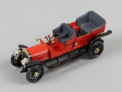 Коллекционная модель. Руссо-Балт. "Дубль фаэтон 1909". Вт. пол. ХХ в. Металл, окрашивание, пластик.