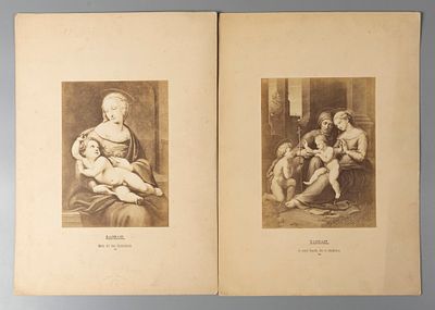 Мадонна Бриджуотера и Мадонна божественной любви. Фототипии с Рафаэля. Фотоателье Г. Шауэра. 