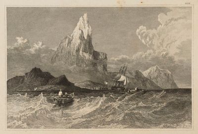 [Вселенная Майера] Пик на Тенерифе. Гравюра на стали. Германия, XIX век. Размер листа 13,5х18 см. 