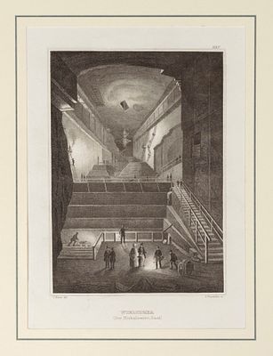 Соляной рудник Величка, Польша. 1840-1860-е гг. Гравюра на стали. Размер по паспарту 30х24 см. Х 