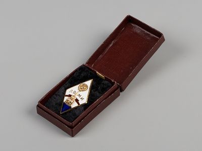 Ромб. Знак об окончании ЛВМИ (Ленинградский военно-механический институт) 1960-1970-е Латунь 