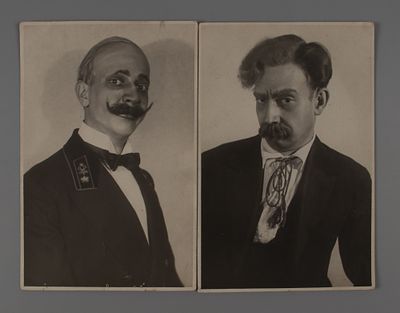 [из архива актрисы Т. Панковой] Брат актрисы Василий Панков в сценических образах. Две 