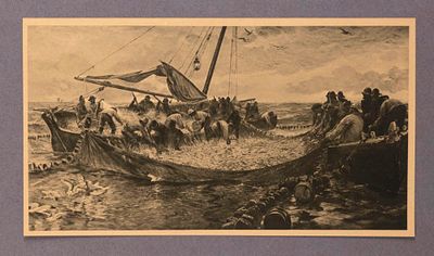 [Премия журнала &laquo;Новый мир&raquo;] Нэопир Хеми К. Ловля сардин. 1907. Гелиогравюра. Размер 49х34 см. У 