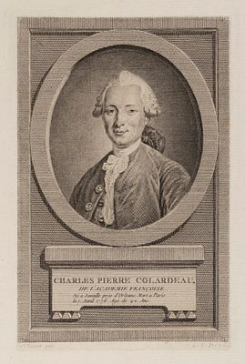 Портрет французского поэта Ш.-П. Колардо. XIX век. Бумага верже, гравюра на стали. Размер листа 