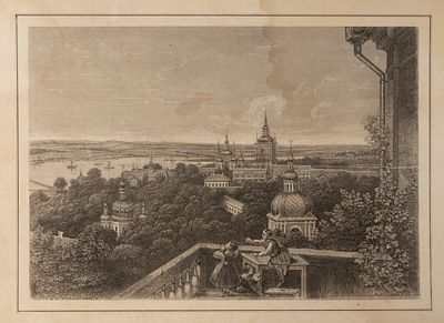 Печерские церкви в Киеве. Середина XIX века. Бумага, гравюра на стали. Размер листа 27,5х32,5 см. 