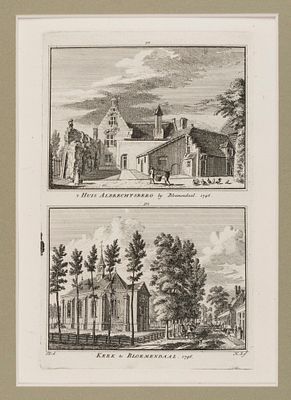 Слипман Х.(гравер). Блумендал, Северная Голландия. Лист 311. Середина XVIII века. Бумага верже 