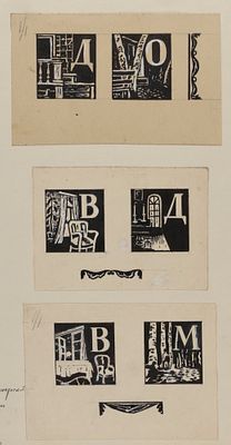 Кирнарский М. А. Оригиналы буквиц для книги &laquo;Три сестры на сцене Художественного театра&raquo; А. И. 