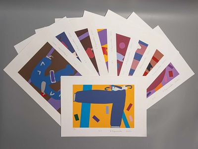 Кириллова Ия. Альбом из 10 эстампов «Дефиле». 2010. Шелкография. Размер 42х29,7 см. Коллекционное 