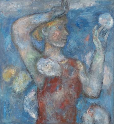 [Из коллекции В. и Л. Носкиных] Тюленев В. И. Играющая облаками. 1993. Холст, масло. Размер 