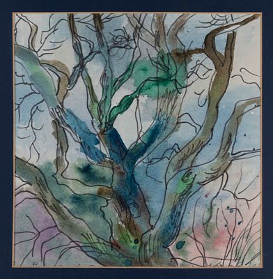 [Из коллекции искусствоведа Т. Юрьевой] Волосенков Ф. В. Деревья. 2010-е гг. Бумага, смешанная 