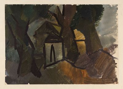 [Школа Стерлигова] Носов А. К. Пасмурный день. Из серии "Грузия". 1960-е гг. Бумага, акварель 