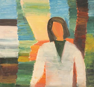 [Школа Стерлигова] Ким Н. В. Лето. 1997. Бумага, масло. Размер 28х29 см. Хорошее состояние. 