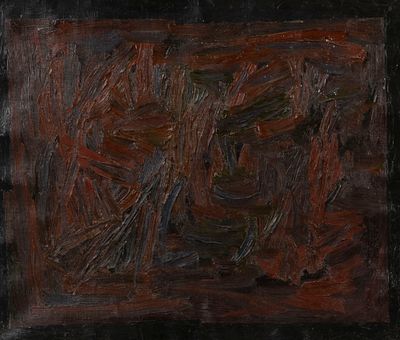 Чернобай С. А. Черная абстракция. 1993. Холст, масло. Размер 50х60 см. Условно хорошее 