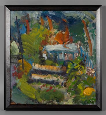 Лукка В. Н. Сентябрь. 1984. Оргалит, масло. Размер 39х36 см. Хорошее состояние. Подпись автора 