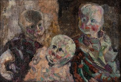 Иванов И. В. Три куклы. 2001. Холст, масло. Размер 29х42 см. Хорошее состояние. Игорь 