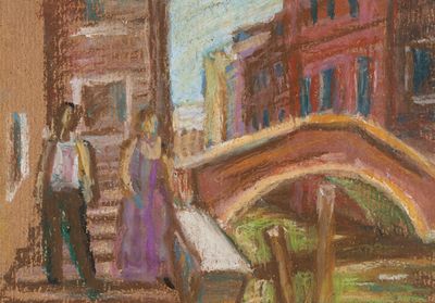 Писарева Г. Венеция. 2010. Картон, пастель. Размер листа 21х15 см. Хорошее состояние. Подпись 