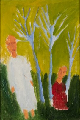 Фигурина Е. Деревья. 1991. Холст, масло. Размер 50х35 см. Хорошее состояние. Фигурина Елена (р. 