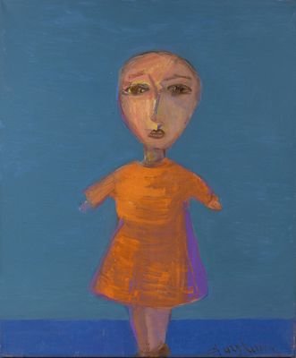 Фигурина Е. Фигура. 2007. Холст, масло. Размер 60х50 см. Хорошее состояние. Подпись автора 