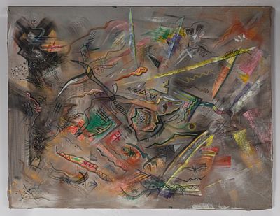 Комиссаров В. П. Абстракция. 2000-е гг. Холст, масло. Размер 136х103 см. САМОВЫВОЗ. Хорошее 