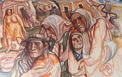 Феоктистов В. П. Зомбирование. Психическая агрессия. 1991. Бумага, смешанная техника. Размер 