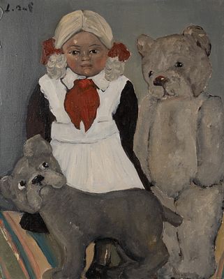 Эль-Сафади Л. Маша и медведь. Холст, масло. Размер 50х40 см. Хорошее состояние. 
Провенанс: от 