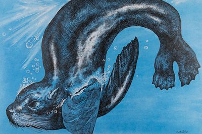 Эль-Сафади В. Северная сказка. Бумага, тушь. Размер 40х60 см. Хорошее состояние. Провенанс: от 