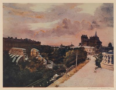 Киев. Золотые ворота. Хромо-фототипия С.В. Кульженко. В паспарту. 1900-е. Киев. Золотые ворота. 