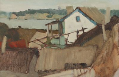 Шипилин И. Н. Аполлоновка. Этюд. 1995. Картон, масло. Размер по раме 32х46,5 см. Хорошее 