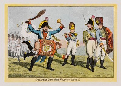 Карикатура на Наполеона. Репродукция офорта Ч. Уильямса. Иллюстрация из книги Э. Фукса 