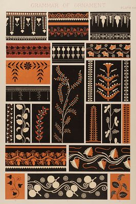 Греческий орнамент. Greek № 7. Цветная литография. London, 1856. Греческий орнамент. Greek № 7. 