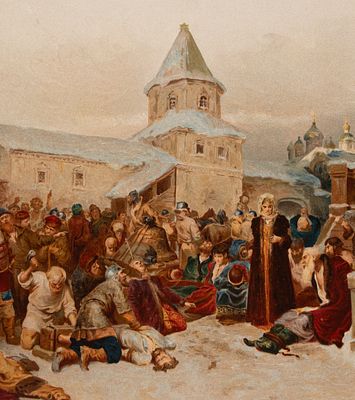 Лебедев К. (по оригиналу) Уничтожение новгородской вольности при Иоанне III (1478). 