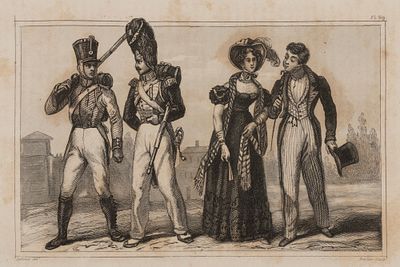 Костюмы времени Луи XVIII. 1850-е гг. Бумага, гравюра на стали. Размер листа 15х23 см. Условно 