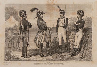 Современная армейская форма. 1850-е гг. Бумага, гравюра на стали. Размер листа 14,7х22,4 см. Усл 