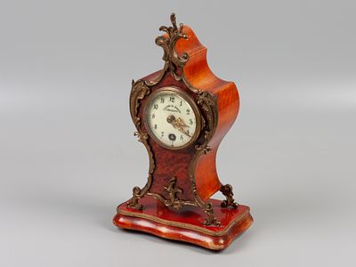 Часы настольные (каминные). Механизм Lenzkirch AUG. Германия, 1875-1914. Магазин A. Bruderer. 