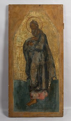 Икона праотеческого чина. Праотец Малелеил (?). Центральная Россия, рубеж XVII-XVIII в. Дерево 