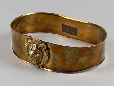 Пояс. Лев. Европа, ХХ в. Латунь. Объем 70 см. Ширина 7 см. Патина, потемнение. Легкая 