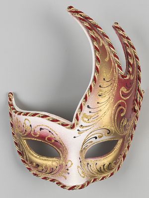 Сувенир. Маска карнавальная. Венеция, 2010. Папье-маше, роспись, шнур. Размер 20,5х17 см. 