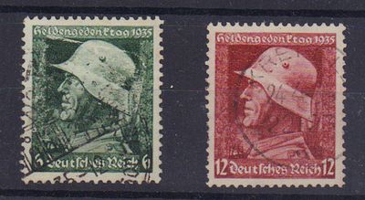 Почтовые марки III Рейха. 1935 г. Мих. №569-570. Гашеные.