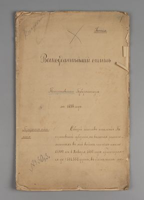 Всеподданнейший отчет Петроковского губернатора К. Миллера за 1896 год. Официальная копия. 