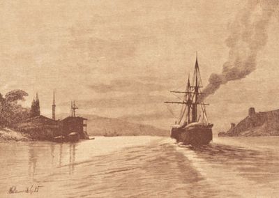 Лагорио Л. (по оригиналу), Хелмицкий И. И. (гравер) У Босфора. Приложение к журналу &laquo;Живописное 